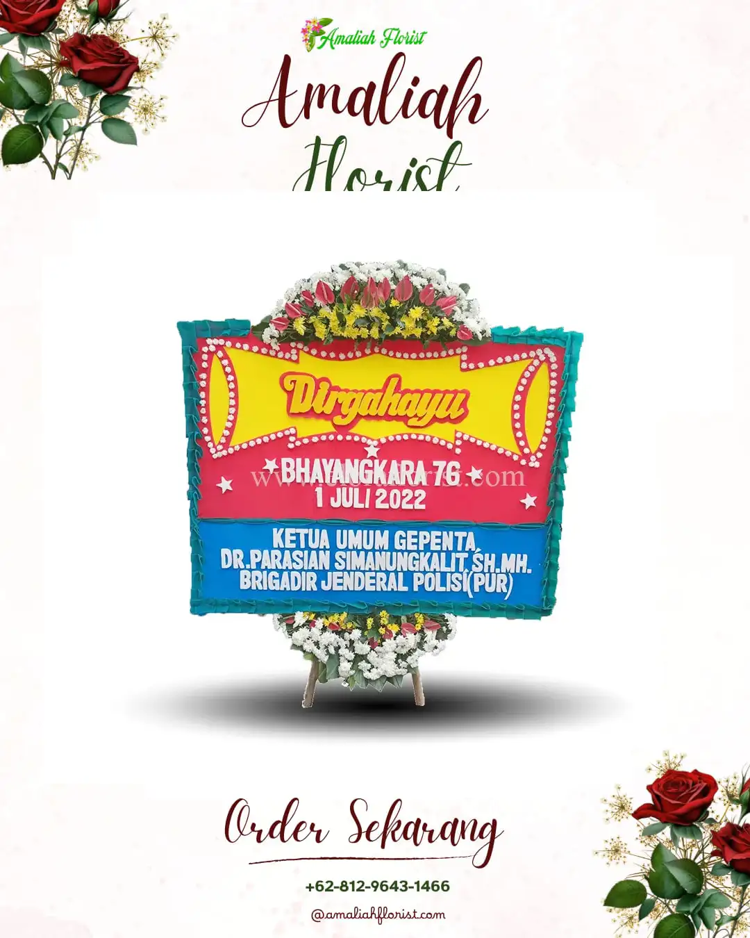 Papan Bunga HUT Ulang Tahun Lubuk Besar